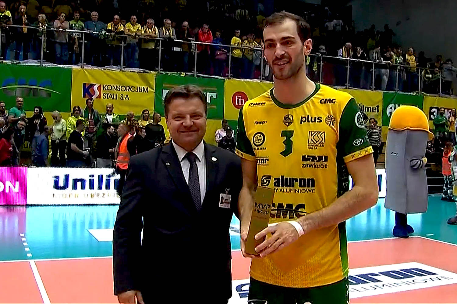 MVP meczu został /a Aaron Russell